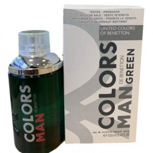 BENETTON COLORS MAN GREEN  100 ML EDT TESTER